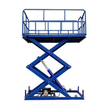 Ce Approved New Product 1000kg Electric Hydraulic Goods Lift 8m Double scissor Lift Platform
